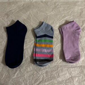 Women’s Blue & Purple Ankle Socks Set